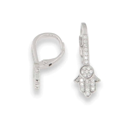 Cercei din argint  cu pietre Cubic Zirconia Incolor