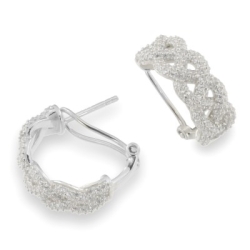 Cercei din argint  cu pietre Cubic Zirconia Incolor