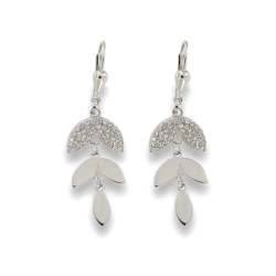 Cercei Suspendați din argint  cu pietre Cubic Zirconia Incolor