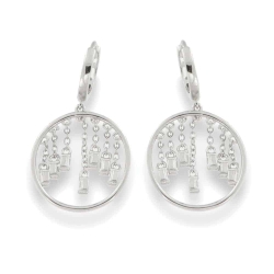 Cercei din argint  cu pietre Cubic Zirconia Incolor