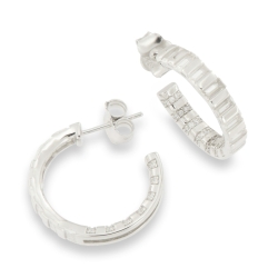 Cercei Pusete din argint  cu pietre Cubic Zirconia Incolor