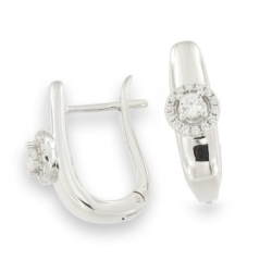 Cercei din argint  cu pietre Cubic Zirconia Incolor