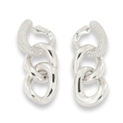 Cercei din argint  cu pietre Cubic Zirconia Incolor