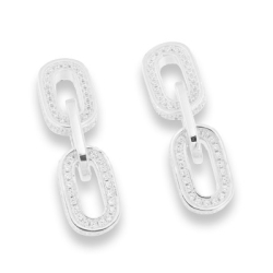 Cercei Suspendați din argint  cu pietre Cubic Zirconia Incolor