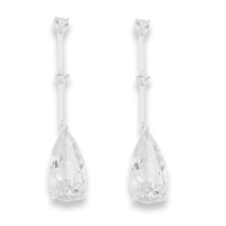 Cercei Pusete din argint  cu pietre Cubic Zirconia Incolor