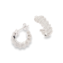 Cercei Pusete din argint  cu pietre Cubic Zirconia Incolor