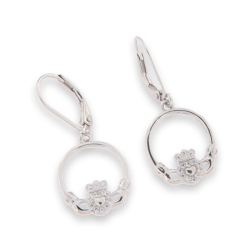 Cercei Creole din argint  cu pietre Cubic Zirconia Incolor