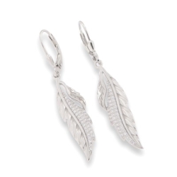 Cercei din argint  cu pietre Cubic Zirconia Incolor