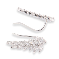 Cercei din argint  cu pietre Cubic Zirconia Incolor