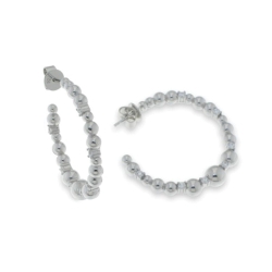 Cercei Pusete din argint  cu pietre Cubic Zirconia Incolor