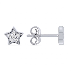 Cercei din argint cu Cubic Zirconia Incolor