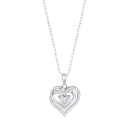 Colier din argint  cu pietre Cubic Zirconia Incolor
