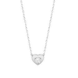 Colier din argint  cu pietre Cubic Zirconia Incolor