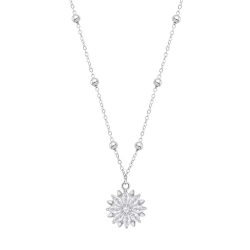 Colier din argint  cu pietre Cubic Zirconia Incolor