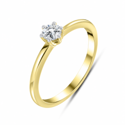 Inel din aur galben cu Cubic Zirconia Incolor