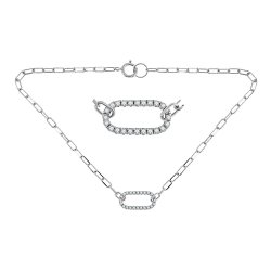 Brățară din aur alb cu pietre Diamant