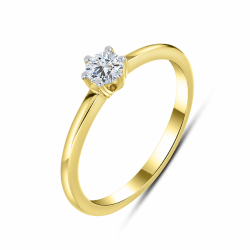 Inel din aur galben cu Cubic Zirconia Incolor
