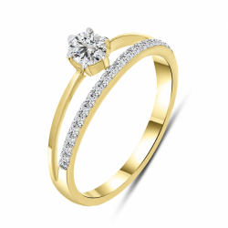 Inel din aur galben cu Cubic Zirconia Incolor