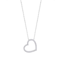 Colier din argint  cu pietre Cubic Zirconia Incolor