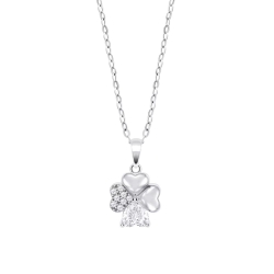 Colier din argint  cu pietre Cubic Zirconia Incolor