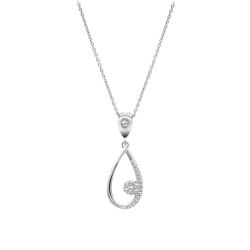 Colier din argint  cu pietre Cubic Zirconia Incolor