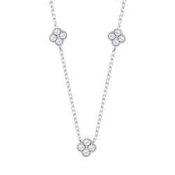 Colier din argint  cu pietre Cubic Zirconia Incolor