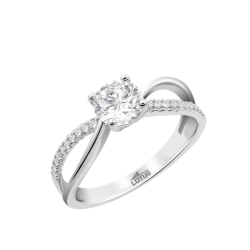 Inel din argint  cu pietre Cubic Zirconia Incolor