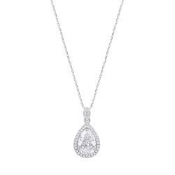 Colier din argint  cu pietre Cubic Zirconia Incolor
