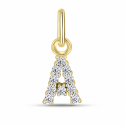 Pandantiv din aur galben cu Cubic Zirconia Incolor