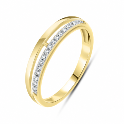 Inel din aur galben cu Cubic Zirconia Incolor