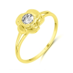 Inel din aur galben cu pietre Cubic Zirconia Incolor