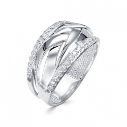 Inel din argint  cu pietre Cubic Zirconia Incolor