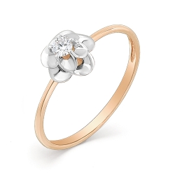 Inel din aur roz cu pietre Diamant