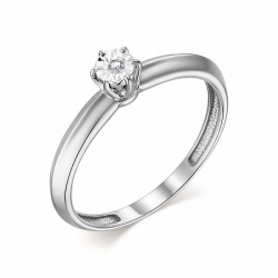 Inel din aur alb cu pietre Diamant