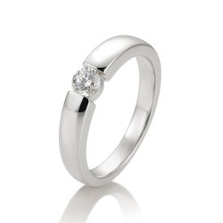 Verighetă din aur alb cu pietre Diamant