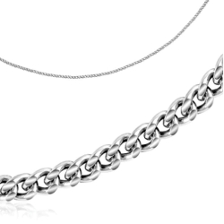 Lanț din aur alb fără pietre