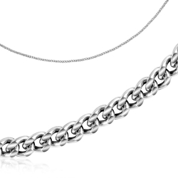 Lanț din aur alb fără pietre