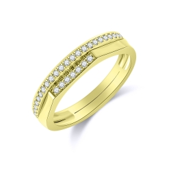 Inel din aur galben cu pietre Diamant