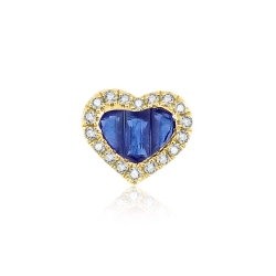 Pandantiv din aur galben cu pietre Diamant, Safir