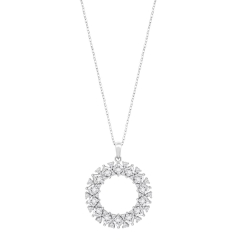 Colier din argint  cu pietre Cubic Zirconia Incolor