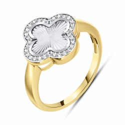 Inel din aur galben cu Cubic Zirconia Incolor