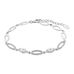 Brățară din argint  cu pietre Cubic Zirconia Incolor