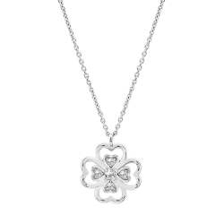 Colier din argint  cu pietre Cubic Zirconia Incolor