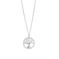 Colier din argint  cu pietre Cubic Zirconia Incolor