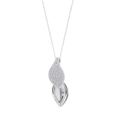 Colier din argint  cu pietre Cubic Zirconia Incolor