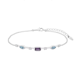 Brățară din argint  cu pietre Cubic Zirconia Multicoloră