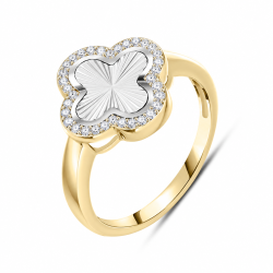 Inel din aur galben cu Cubic Zirconia Incolor
