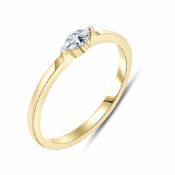 Inel din aur galben cu Cubic Zirconia Incolor