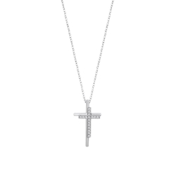 Colier din argint  cu pietre Cubic Zirconia Incolor