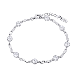 Brățară din argint  cu pietre Cubic Zirconia Incolor